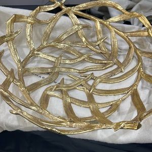 Brand New Michael Aram Palm Centerpiece shallow Bowl